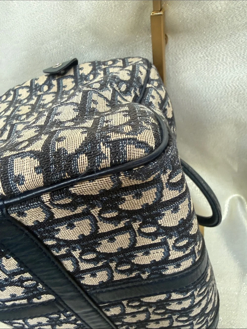 Christian Dior Trotter Boston Canvas in Blue